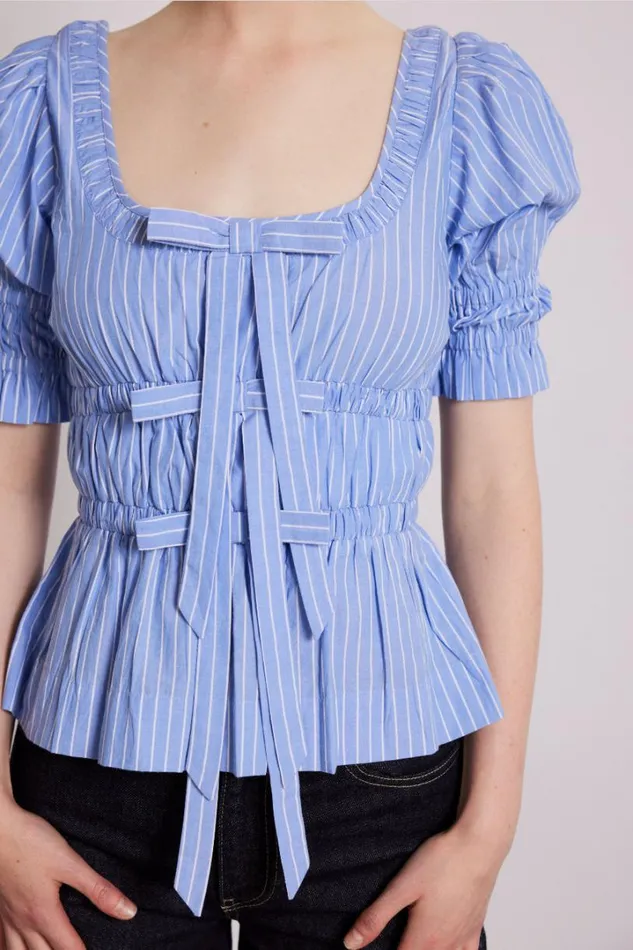 Women Tops Damson Madder Bianca Blouse 8211 Blue