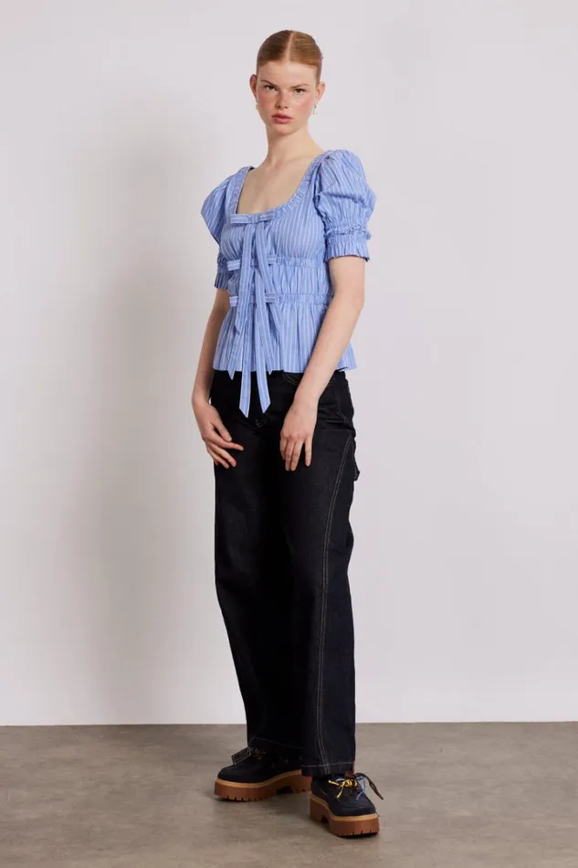 Women Tops Damson Madder Bianca Blouse 8211 Blue