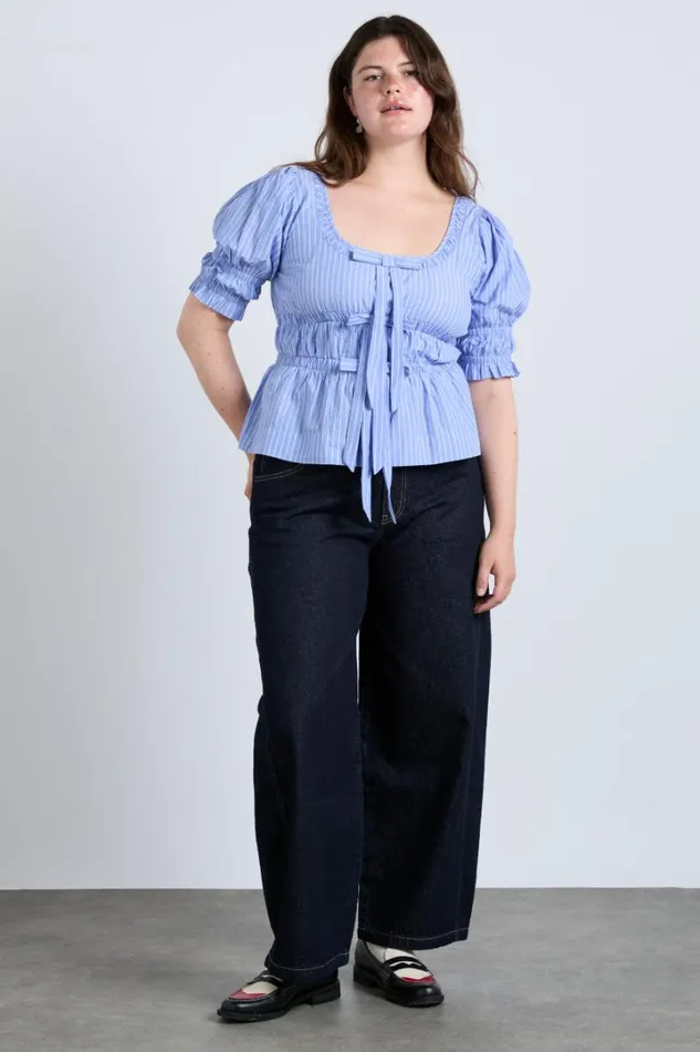 Women Tops Damson Madder Bianca Blouse 8211 Blue