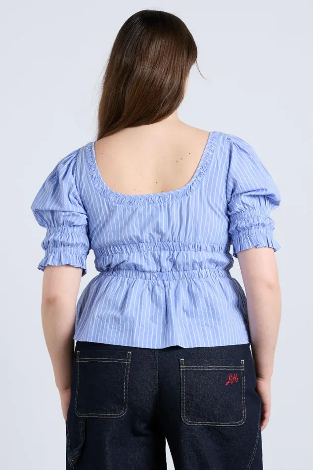 Women Tops Damson Madder Bianca Blouse 8211 Blue