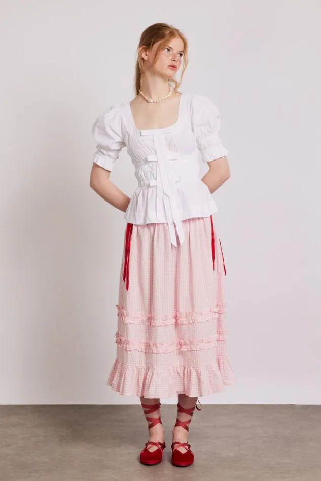Women Tops Damson Madder Bianca Blouse 8211 White
