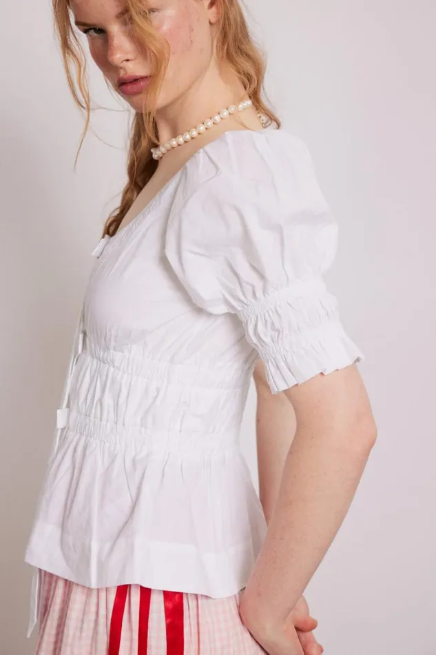 Women Tops Damson Madder Bianca Blouse 8211 White