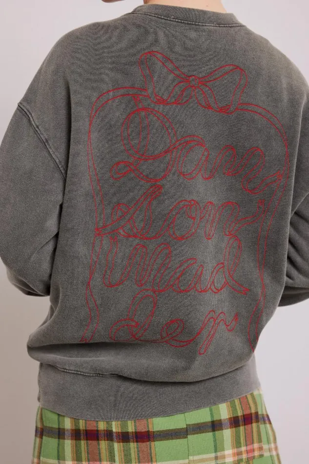 Women Tops Damson Madder Bow Logo Crew Neck Sweat