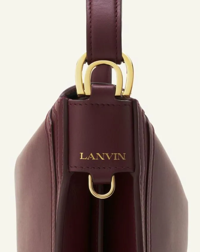 Women Tote Bags and Top Handle Bags Lanvin Asymmetrical Leather Compagnon Bag Bacchus
