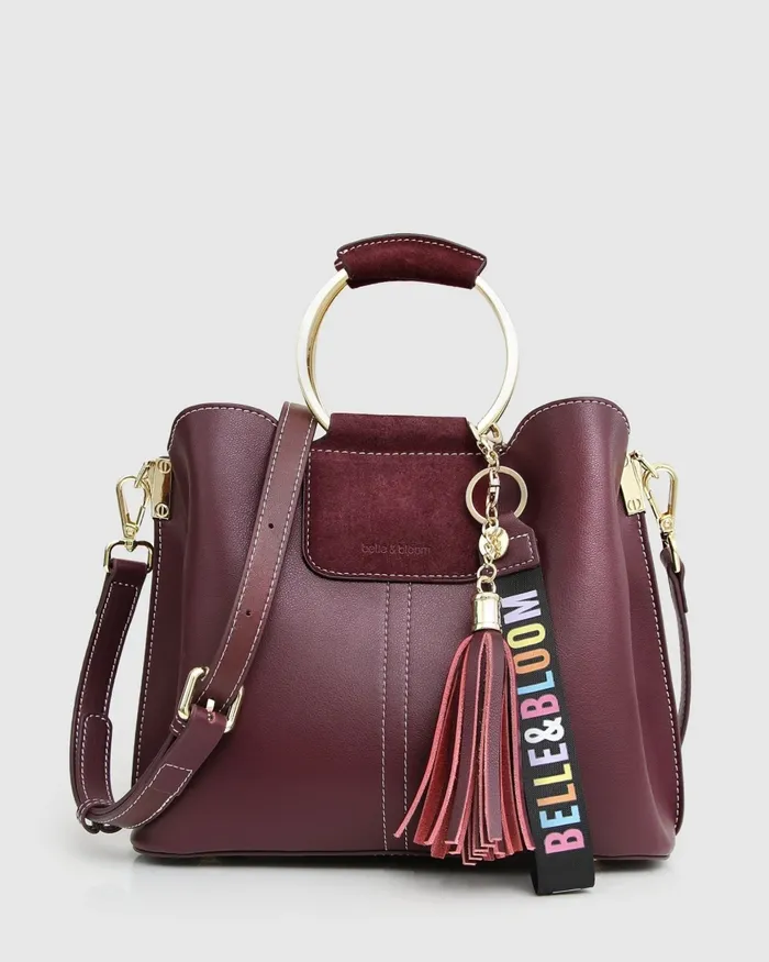Women Twilight Leather CrossBody Bag 8211 Merlot Handbags Belle and Bloom