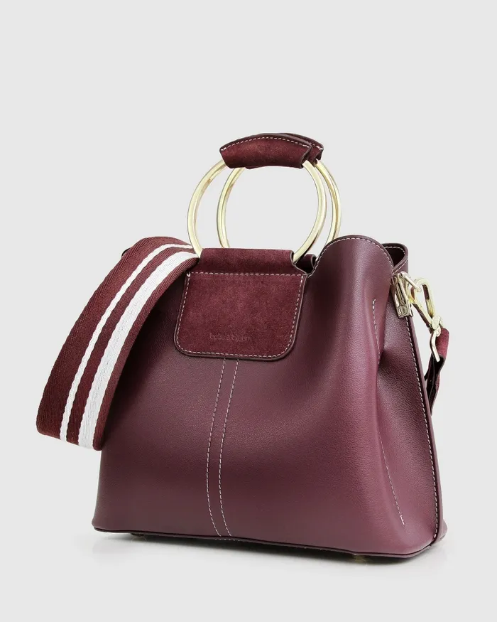Women Twilight Leather CrossBody Bag 8211 Merlot Handbags Belle and Bloom
