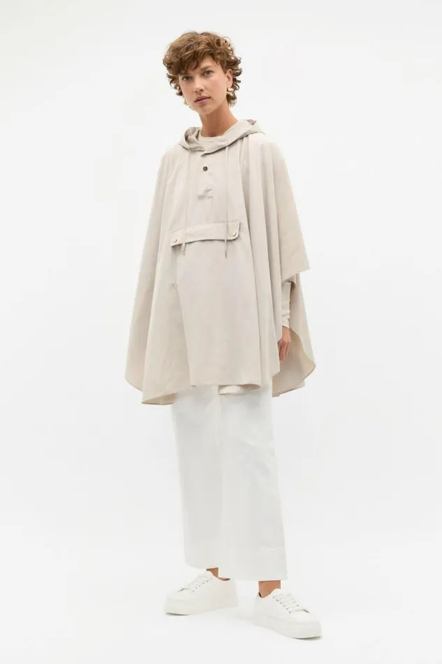 Women Umbrellas Seed Heritage Packable Rain Poncho Oat