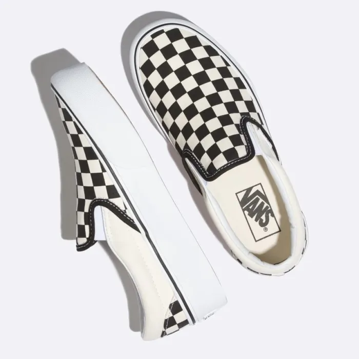 Women Vans SlipOn Platform black and white checkerwhite Classics Shoes Women Vans SlipOn Platform black and white checkerwhite Classics Shoes