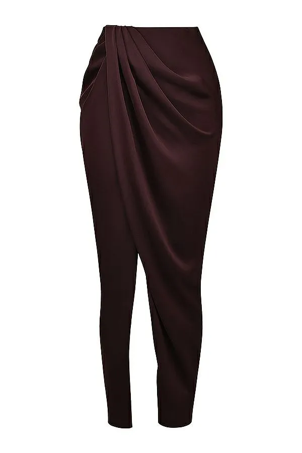 Women Vesper Rich Brown Maxi Skirt House Of CB Bottoms