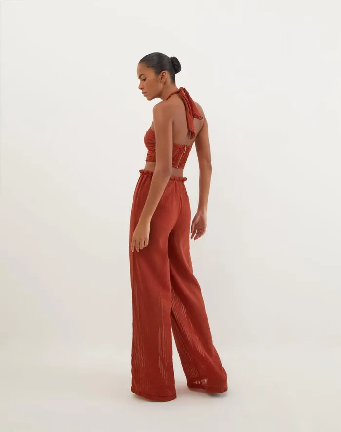 Women ViX Paula Hermanny Bottoms Bianca Pants 8211 Redwood