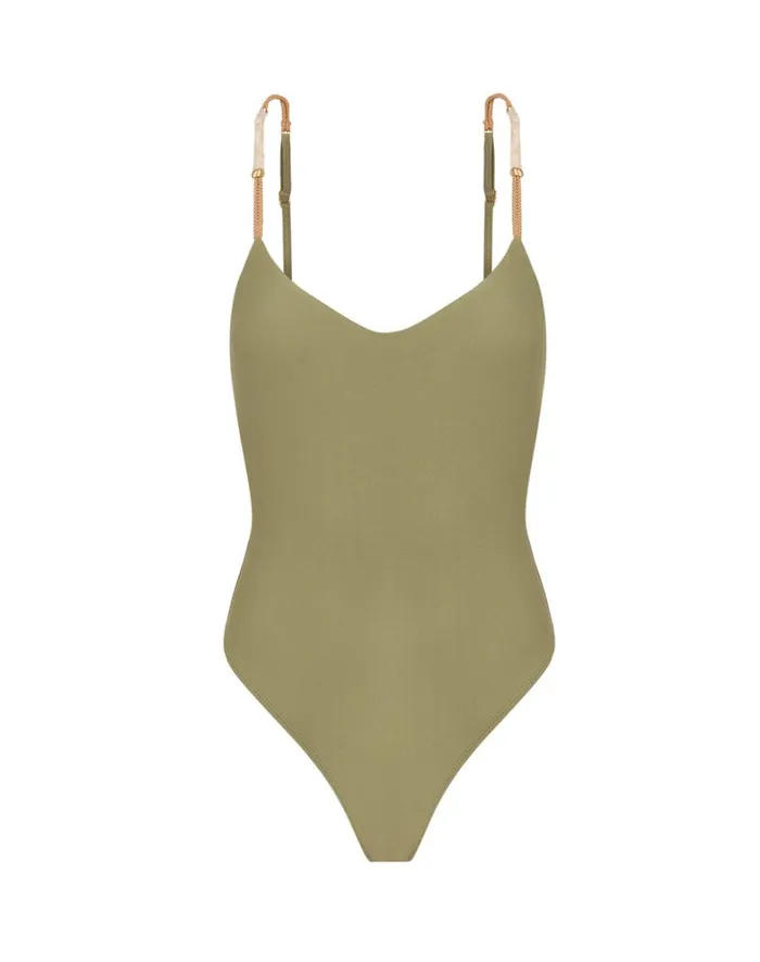 Women ViX Paula Hermanny Bottoms Brooke Li One Piece 8211 Olivine