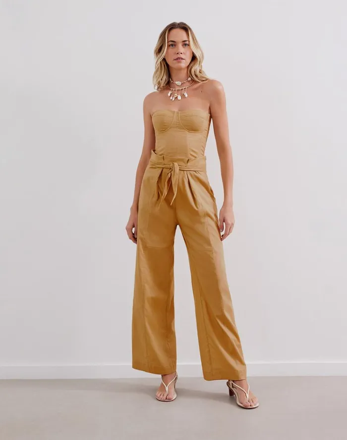 Women ViX Paula Hermanny Bottoms Domenique Pants 8211 Walnut
