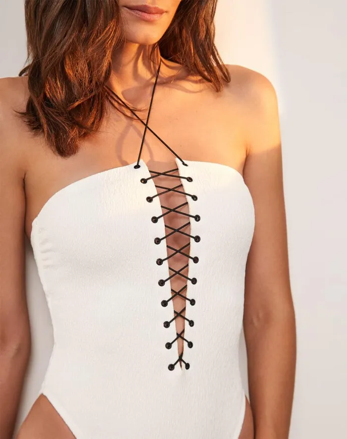 Women ViX Paula Hermanny Bottoms Firenze Blair One Piece 8211 White