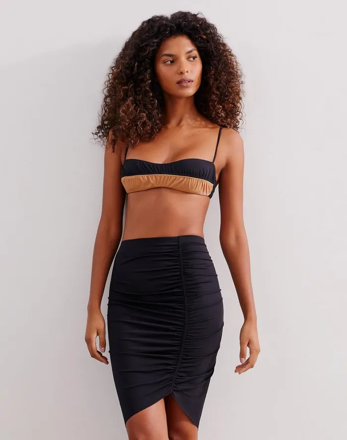 Women ViX Paula Hermanny Cover Ups Bela Skirt 8211 Black
