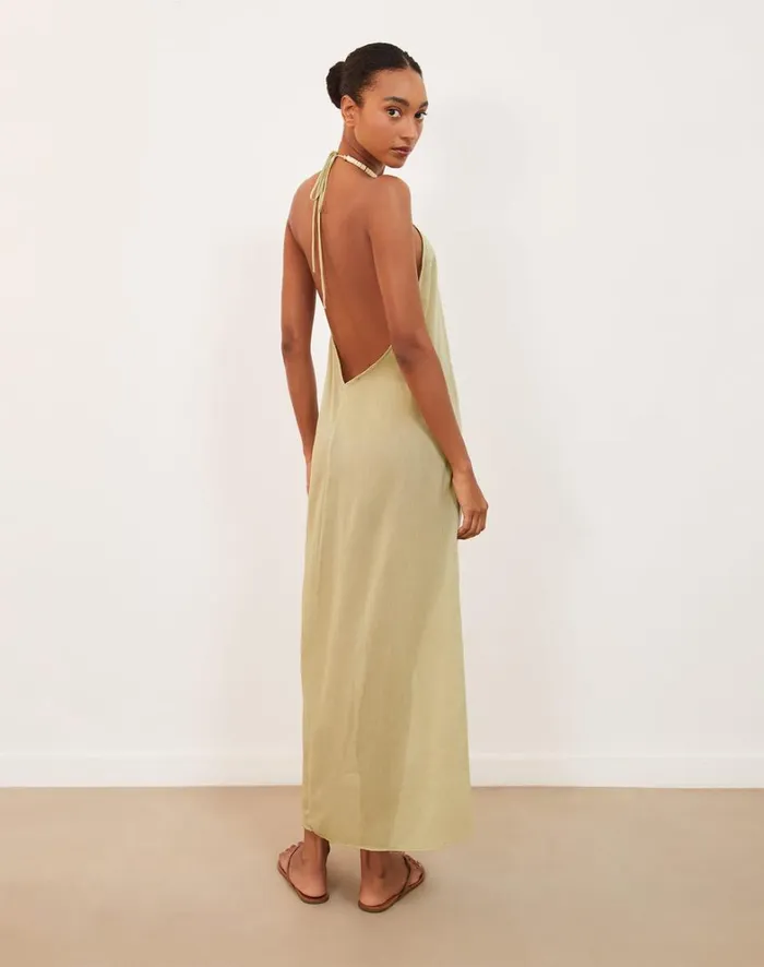 Women ViX Paula Hermanny Cover Ups Cloe Long Cover Up 8211 Olivine