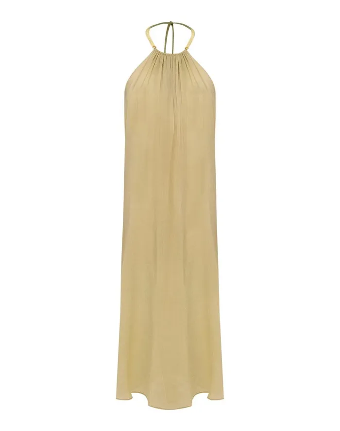 Women ViX Paula Hermanny Cover Ups Cloe Long Cover Up 8211 Olivine
