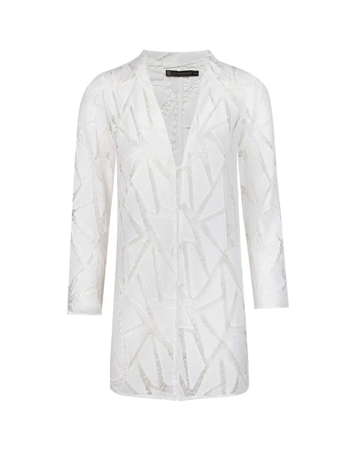 Women ViX Paula Hermanny Cover Ups Coleen Short Cover Up 8211 Off White