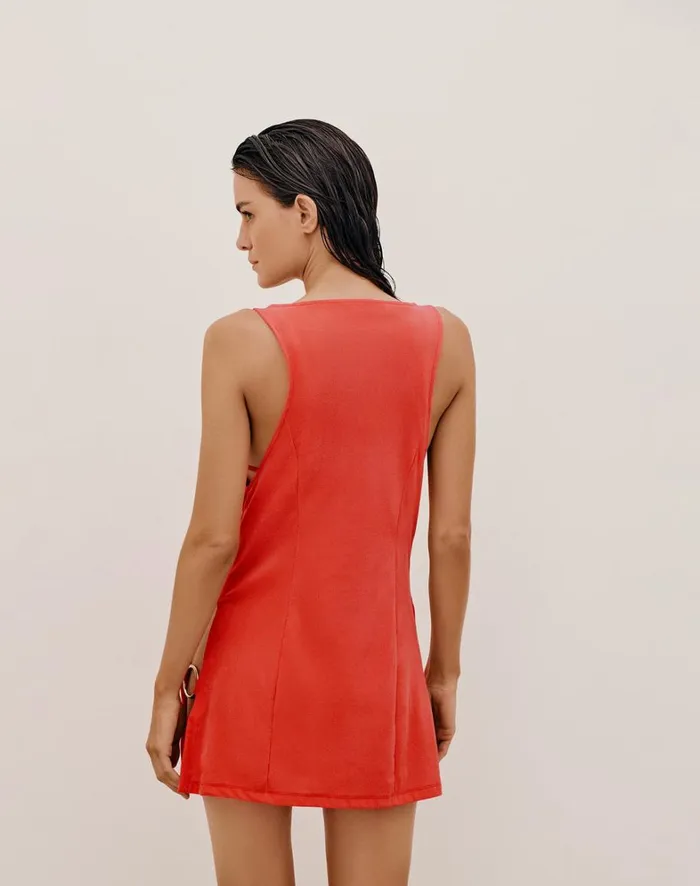 Women ViX Paula Hermanny Cover Ups Dani Short Cover Up 8211 Tomato