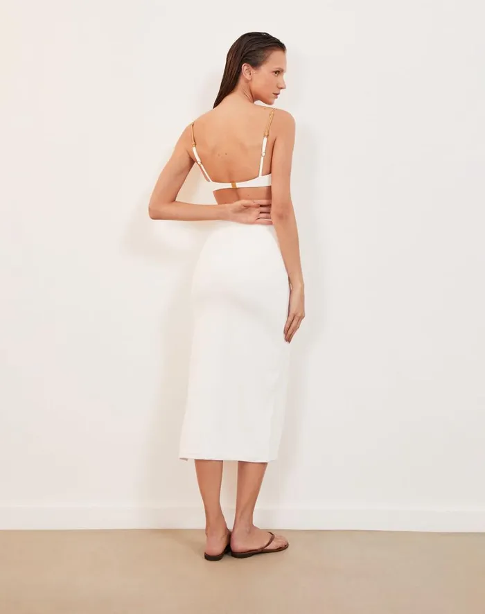 Women ViX Paula Hermanny Cover Ups Firenze Luiza Midi Skirt 8211 Off White