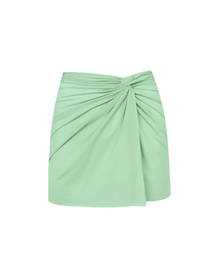 Women ViX Paula Hermanny Cover Ups Karen Mini Pareo Skirt 8211 Pastel Mint