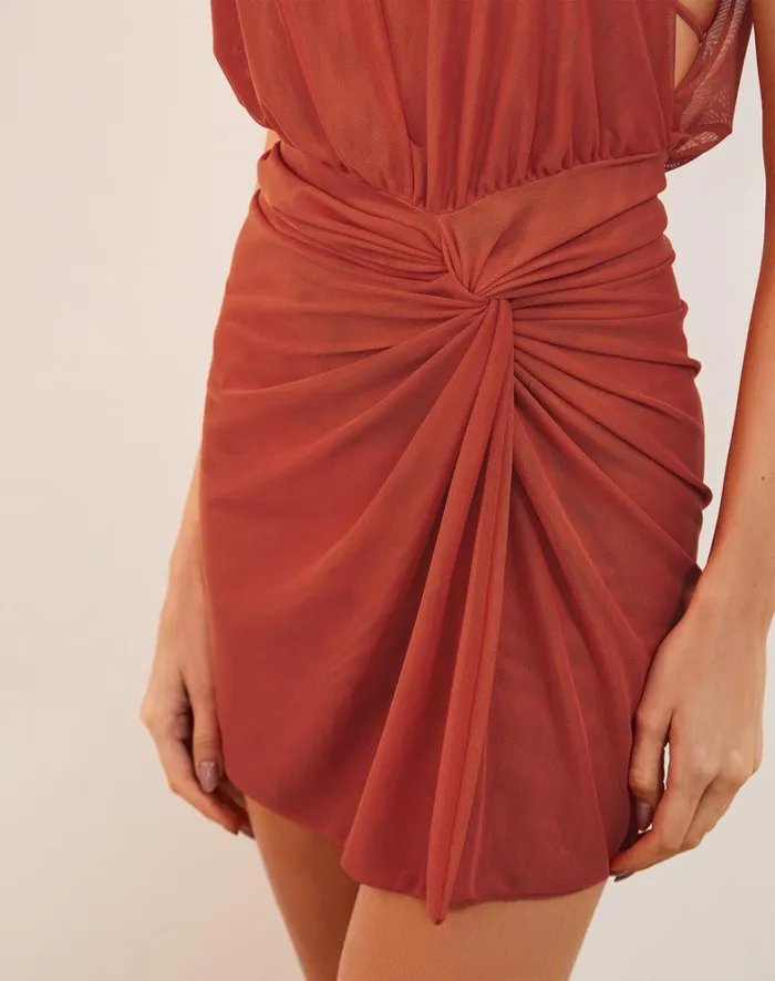 Women ViX Paula Hermanny Cover Ups Karina Short Cover Up 8211 Grapefruit
