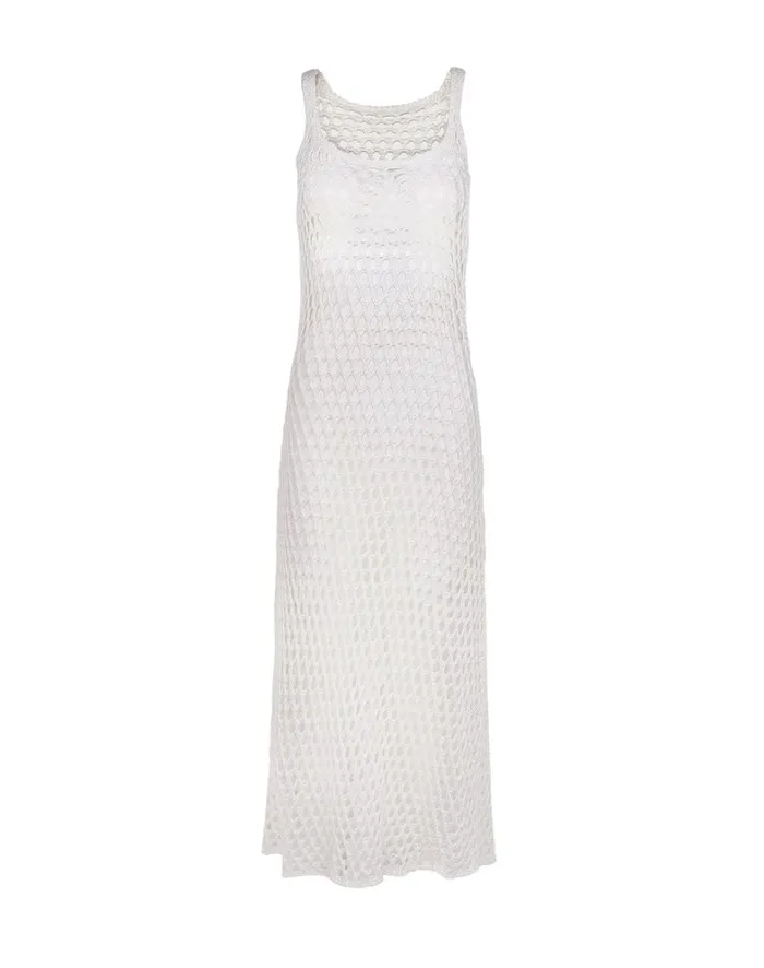 Women ViX Paula Hermanny Cover Ups Knit Nicole Long Cover Up 8211 Off White