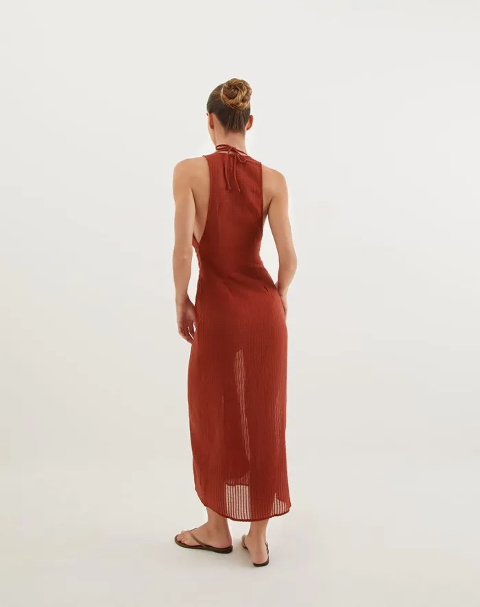 Women ViX Paula Hermanny Cover Ups Mita Long Cover Up 8211 Redwood