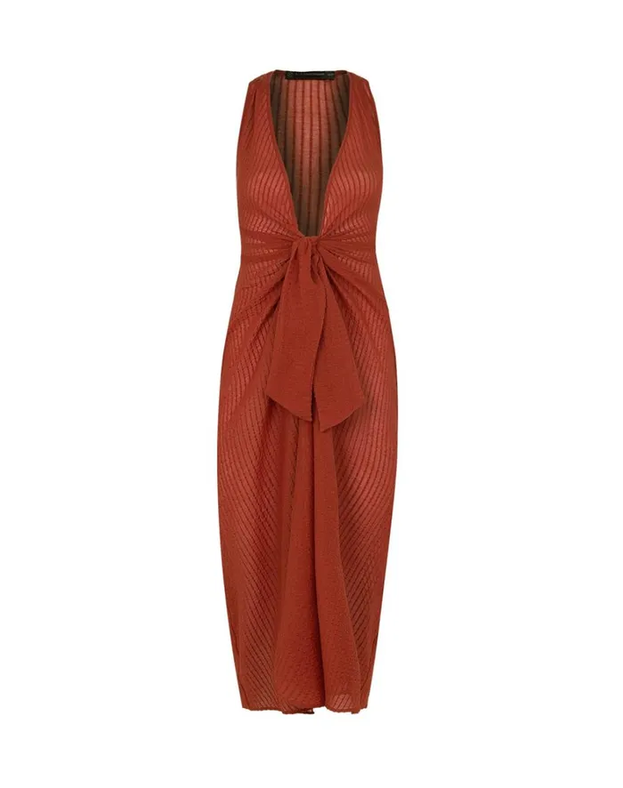 Women ViX Paula Hermanny Cover Ups Mita Long Cover Up 8211 Redwood