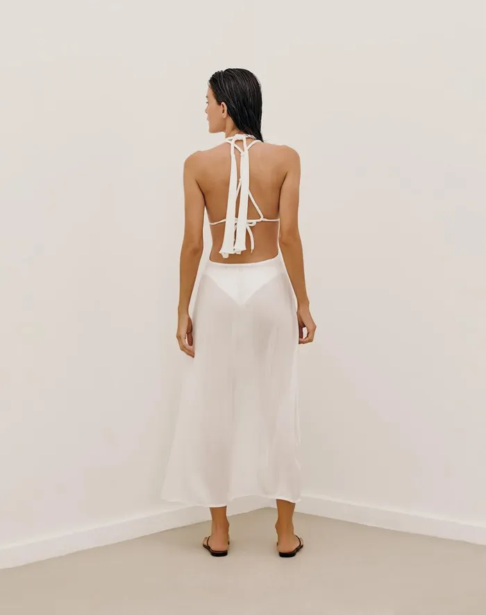 Women ViX Paula Hermanny Cover Ups Sally Long Cover Up 8211 White