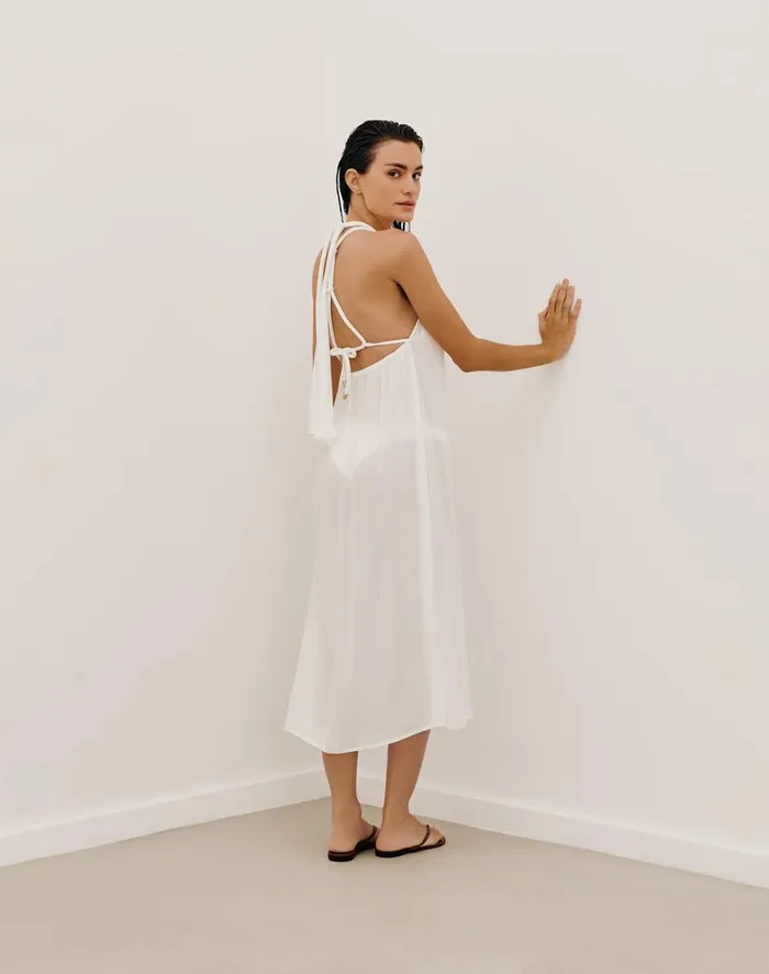 Women ViX Paula Hermanny Cover Ups Sally Long Cover Up 8211 White