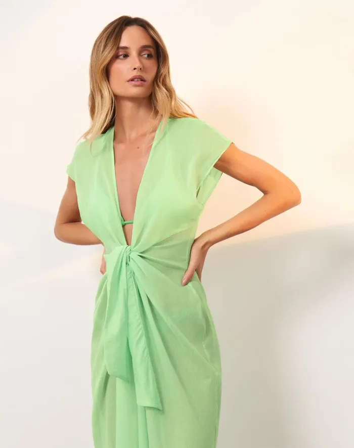 Women ViX Paula Hermanny Cover Ups Sasha Long Cover Up 8211 Seaside