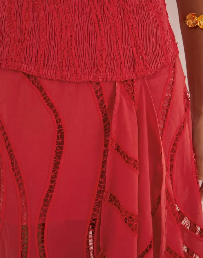 Women ViX Paula Hermanny Dresses Belle Midi Dress 8211 Raspberry