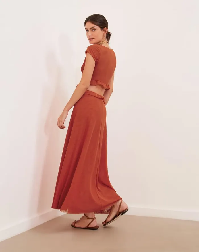 Women ViX Paula Hermanny Dresses Evie Long Dress 8211 Grapefruit