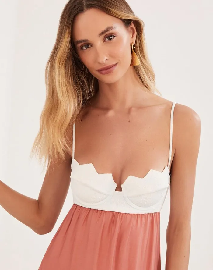 Women ViX Paula Hermanny Dresses Firenze Imani Long Dress 8211 Off White