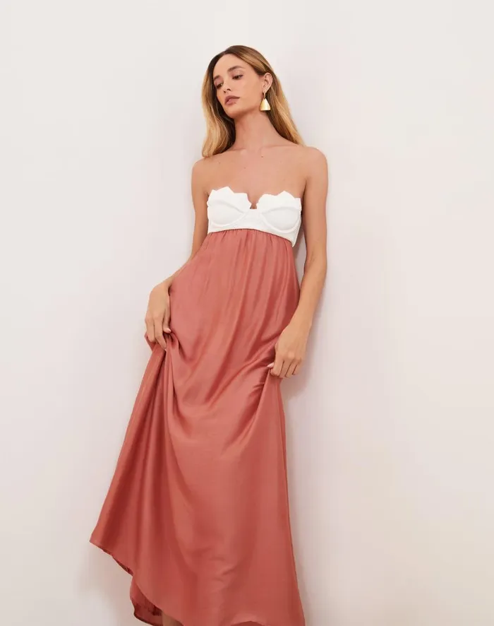 Women ViX Paula Hermanny Dresses Firenze Imani Long Dress 8211 Off White