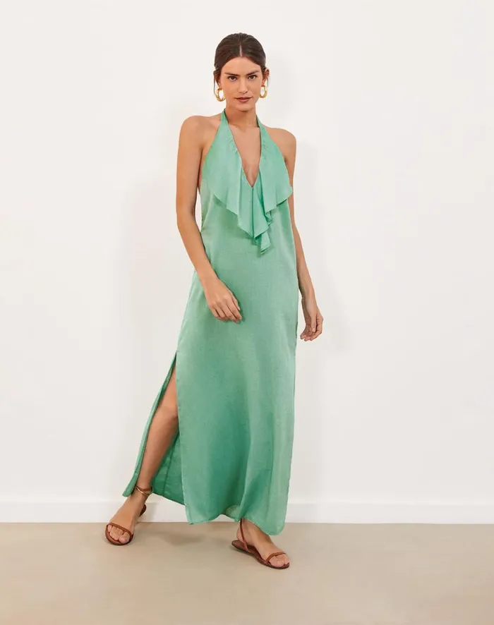 Women ViX Paula Hermanny Dresses Gaia Long Dress 8211 Seagreen