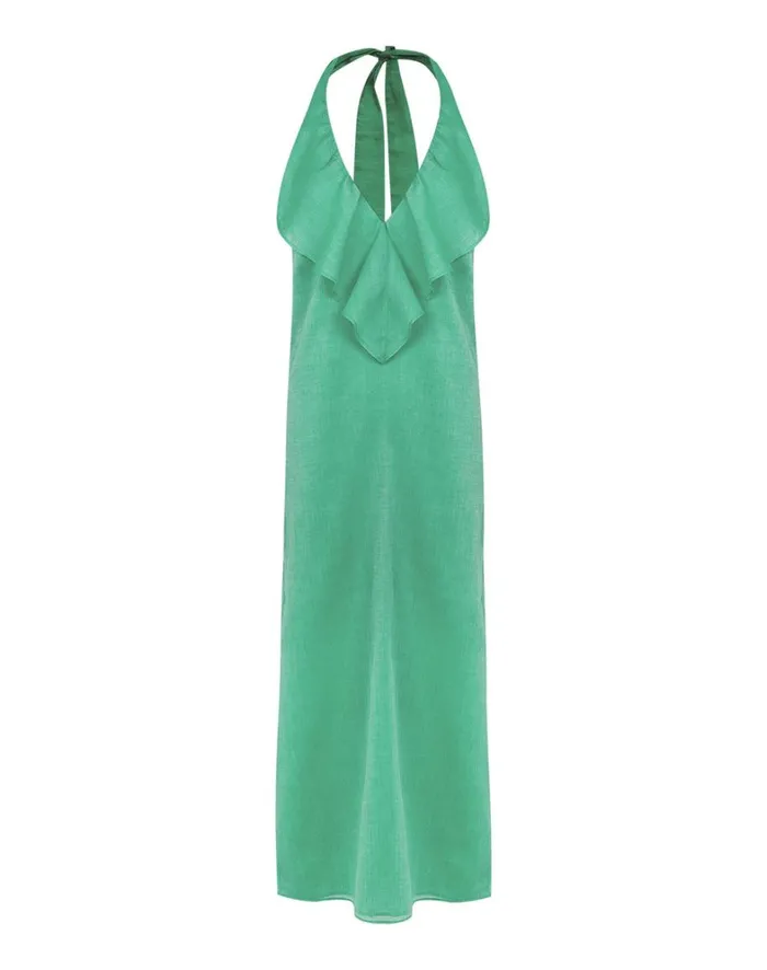 Women ViX Paula Hermanny Dresses Gaia Long Dress 8211 Seagreen
