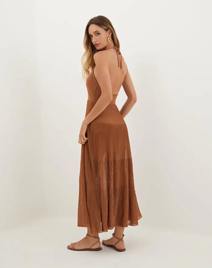 Women ViX Paula Hermanny Dresses Knit Nina Long Dress 8211 Camel