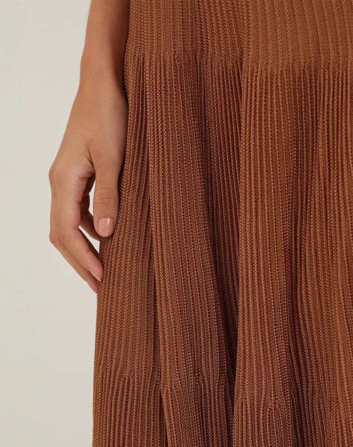 Women ViX Paula Hermanny Dresses Knit Nina Long Dress 8211 Camel