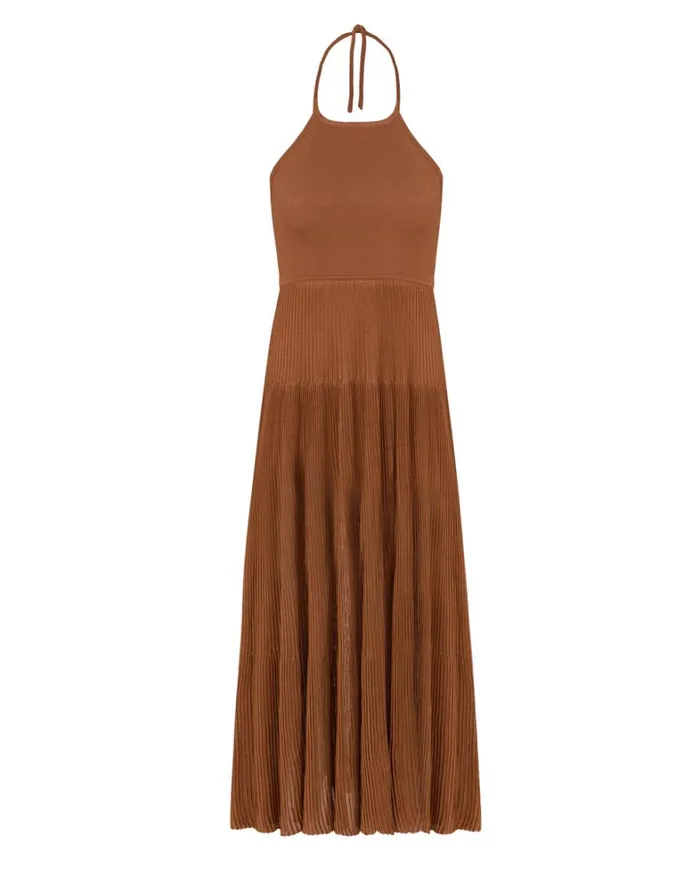 Women ViX Paula Hermanny Dresses Knit Nina Long Dress 8211 Camel