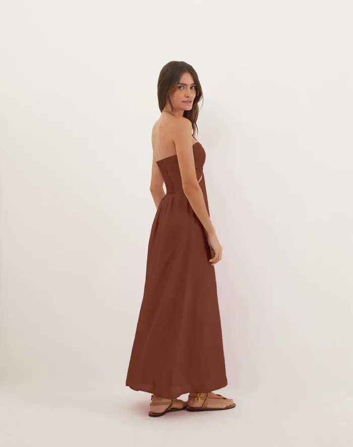 Women ViX Paula Hermanny Dresses Melina Detail Midi Dress 8211 Nutshell