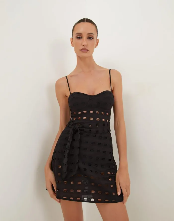 Women ViX Paula Hermanny Dresses Noor Short Dress 8211 Black