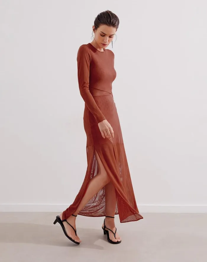 Women ViX Paula Hermanny Dresses Nora Long Dress 8211 Brick