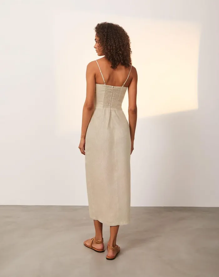 Women ViX Paula Hermanny Dresses Rubia Midi Dress 8211 Natural