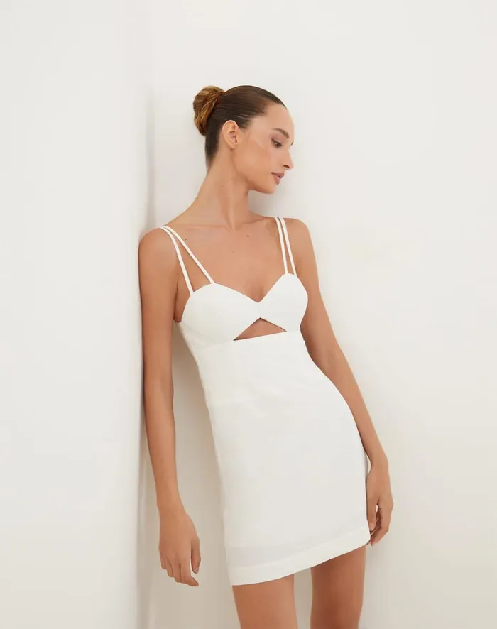 Women ViX Paula Hermanny Dresses Tats Short Dress 8211 Off White