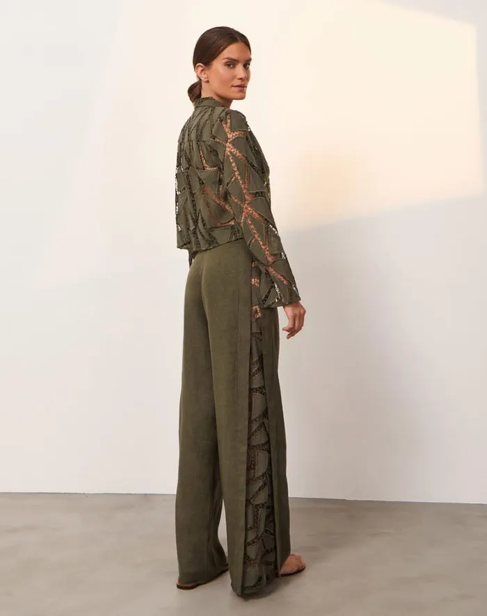 Women ViX Paula Hermanny Matching Sets Bree Pants 8211 Evergreen