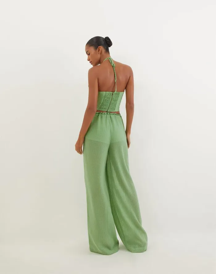 Women ViX Paula Hermanny Matching Sets Coco Detail Top 8211 Aloe