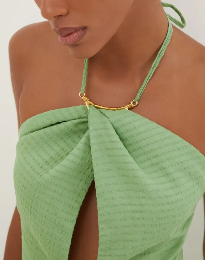 Women ViX Paula Hermanny Matching Sets Coco Detail Top 8211 Aloe