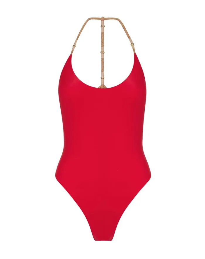 Women ViX Paula Hermanny One Pieces Layla T Back One Piece 8211 Red Poppy