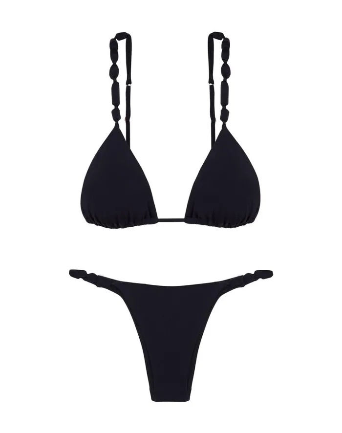Women ViX Paula Hermanny Tops Atena Tri Top 8211 Black